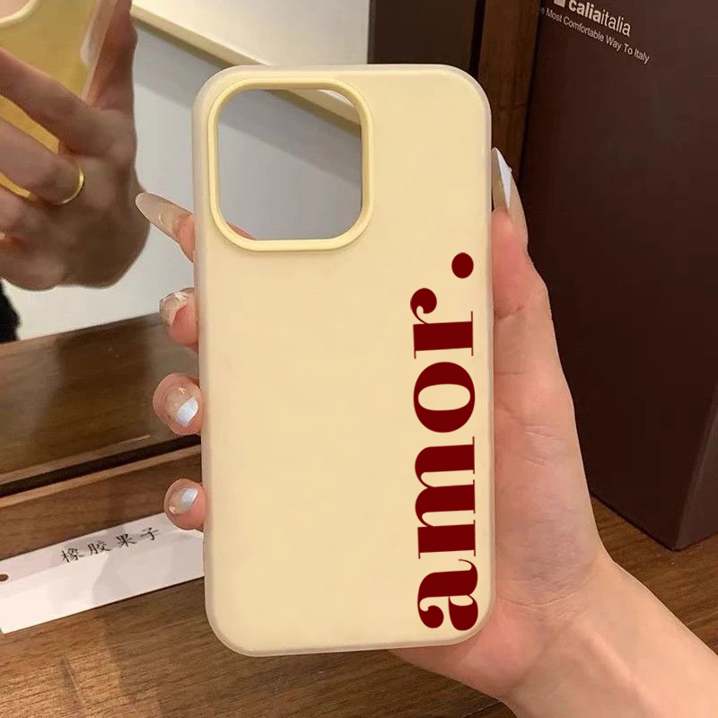 Samsung Galaxy S24 - Rote Amor. Buchstabendruck Personalisierte Handyhülle für