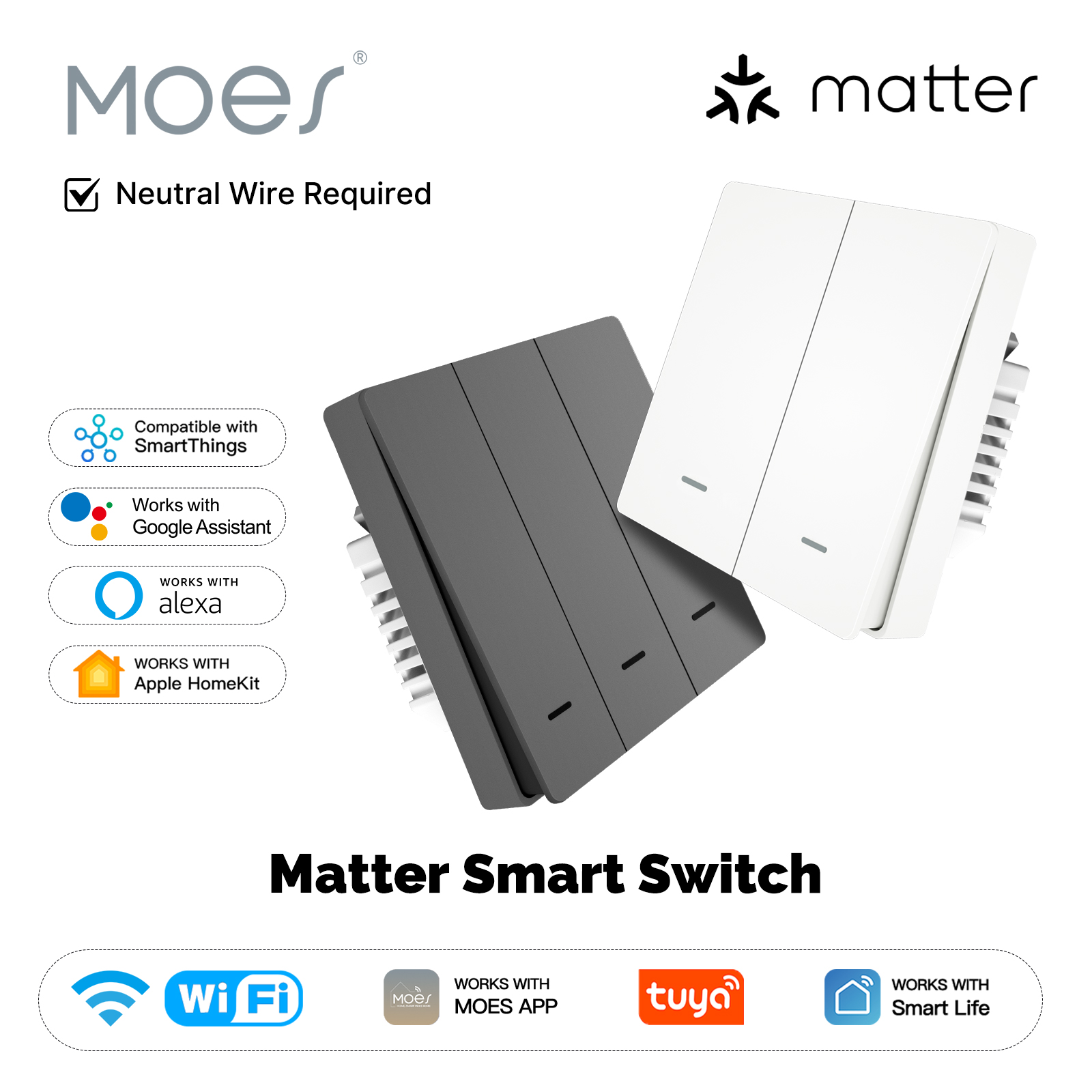 Smart Accessories - MOES Matter Tuya WiFi Smart Licht
